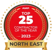 AMP Top 25 Contractor of the Year, North East, 2023, awarded to Illuminate Low Voltage Lighting