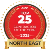 AMP Top 25 Contractor of the Year, North East, 2025, awarded to Illuminate Low Voltage Lighting