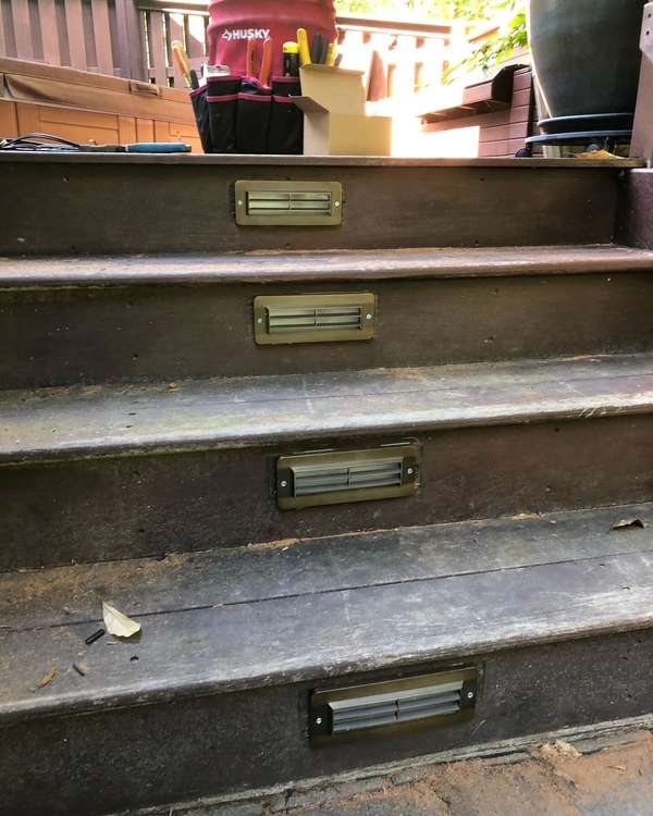 Deck & Step Riser Lighting project by Illuminate Low Voltage Lighting, New Jersey