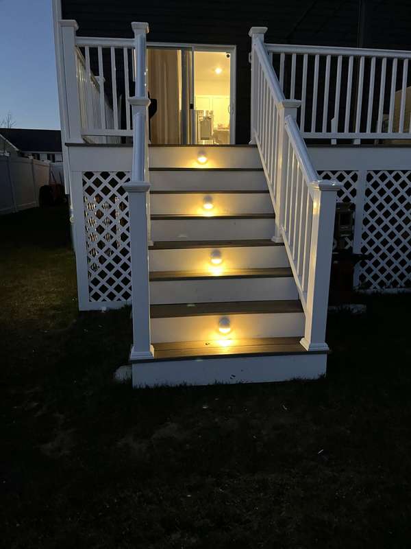 Deck & Step Riser Lighting project by Illuminate Low Voltage Lighting, New Jersey